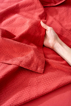 Noris Embroidered %100 Cotton 7 Piece Bedspread & Bedding Set