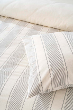 Nenas Anthracite Double Bed Duvet Cover Set 4 Pieces 100% Cotton