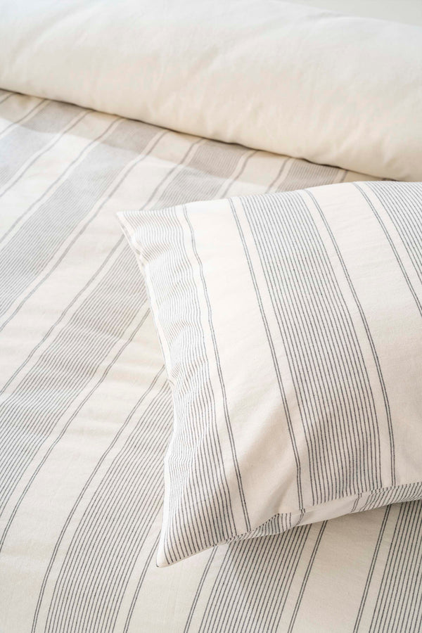 Nenas Anthracite Double Bed Duvet Cover Set 4 Pieces 100% Cotton