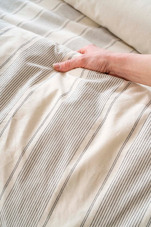 Nenas Anthracite Double Bed Duvet Cover Set 4 Pieces 100% Cotton