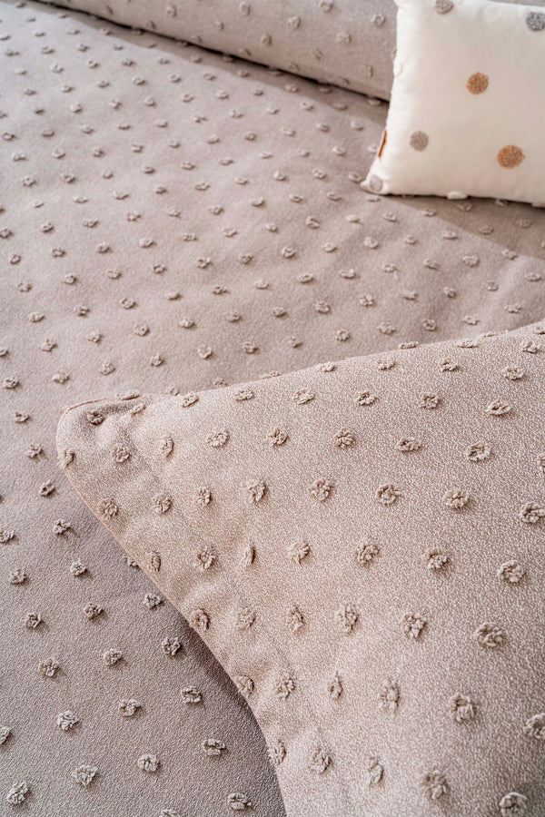 Talya Vizon Punch Embroidered Double Bedspread Set 4 Pieces Sleep & Dowry Set