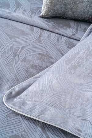 Asia Blue Embroidered Double Bed Duvet Cover Set - 8 Piece Dowry Set