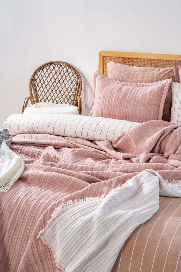 Effect Pudra Double Bedspread with Duvet Cover - 8 Piece Bridal Set