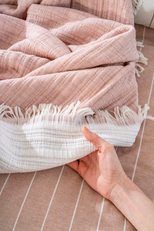 Effect Pudra Double Bedspread with Duvet Cover - 8 Piece Bridal Set