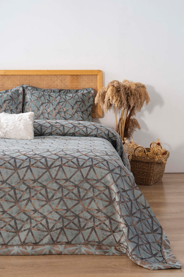 Eliz Green Double Bedspread Set 4 Pieces Sleep & Dowry Set