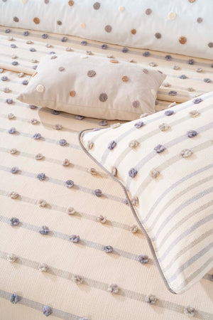 Harmony Cream Double Embroidered Duvet Cover Set - 8 Piece Bridal Set