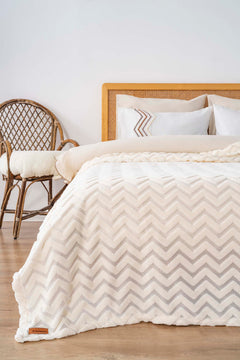 Jacquard Raschel Scandinavian Bohemian Tufted Bedspread – Single Piece Coverlet, Double Size, 200x230 cm