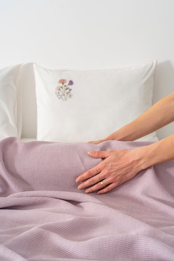 Missera Rose Embroidered 4-Piece Bridal Quilt Set – Polycotton Bedspread, Sheet & Shams, Queen Size