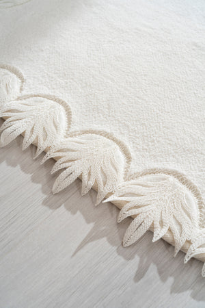 Bella Ecru 2-Piece Washable Bath Mat Set – Soft & Absorbent, 60x100 cm / 50x60 cm