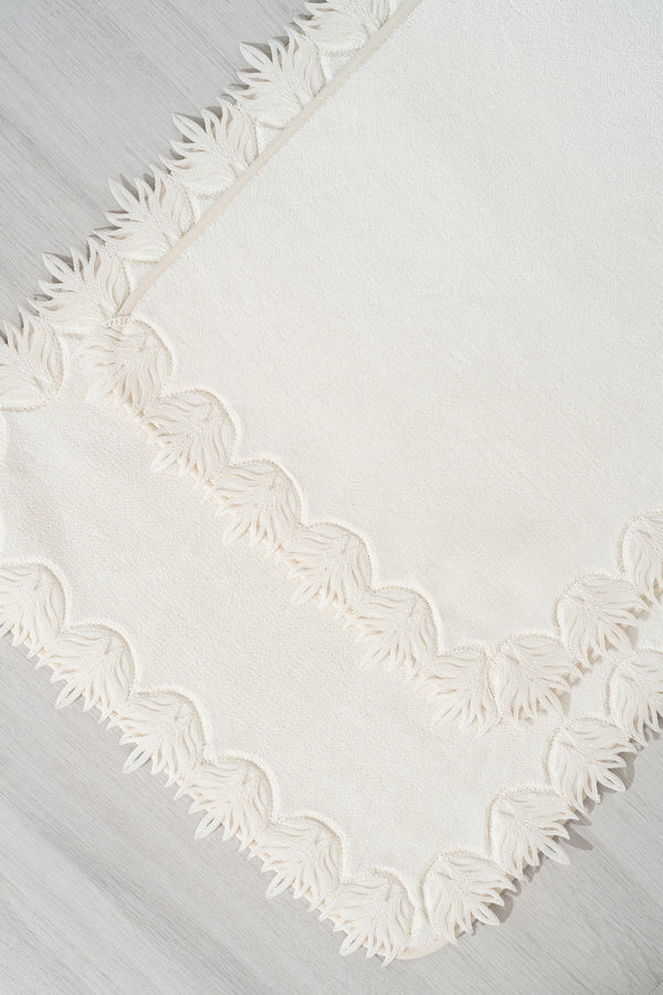 Bella Ecru 2-Piece Washable Bath Mat Set – Soft & Absorbent, 60x100 cm / 50x60 cm