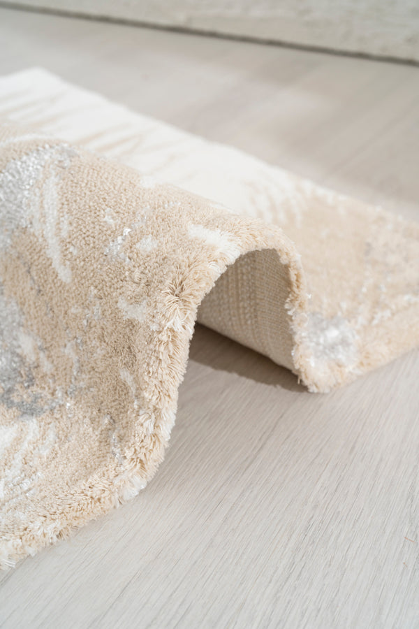 Felix Ecru 2-Piece Washable Bath Mat Set – Soft & Absorbent, 60x100 cm / 50x60 cm