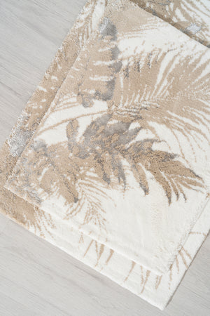 Felix Ecru 2-Piece Washable Bath Mat Set – Soft & Absorbent, 60x100 cm / 50x60 cm