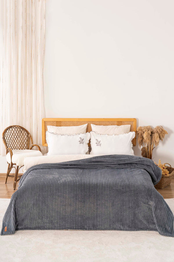 Anthracite Gloria Wellsoft Single Blanket