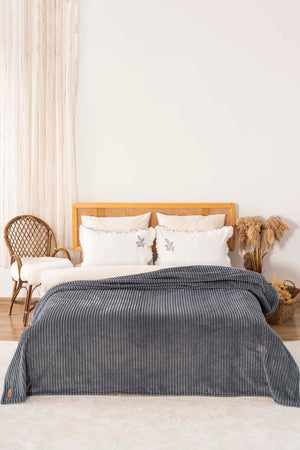 Anthracite Gloria Wellsoft Double Blanket