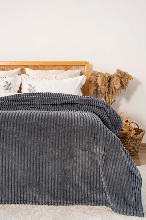 Anthracite Gloria Wellsoft Double Blanket