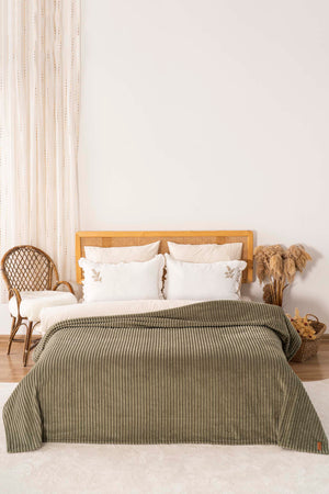 Gloria Khaki Wellsoft Double Blanket