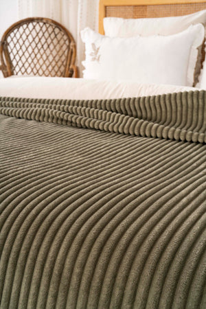 Gloria Khaki Wellsoft Double Blanket