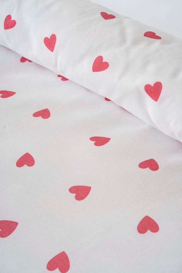 Red Heart Double Bedding Set Cotton