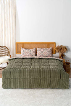 Etnic Palace Single/Twin Deluxe Sleep Set – Reversible Wellsoft & Cotton Quilt, 2-Piece, 165x200 cm