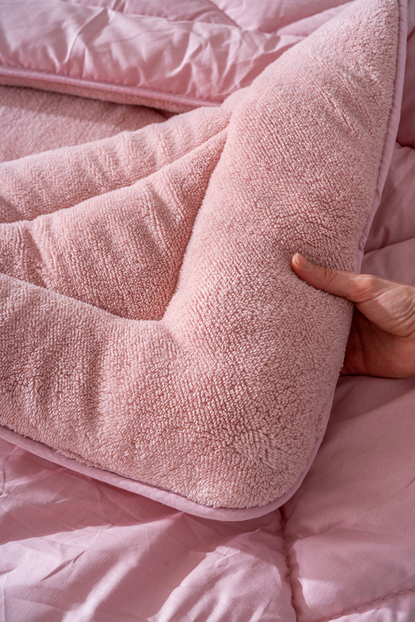 Powder Pink Loura Double-Sided Deluxe Wellsoft Duvet 195x215 cm