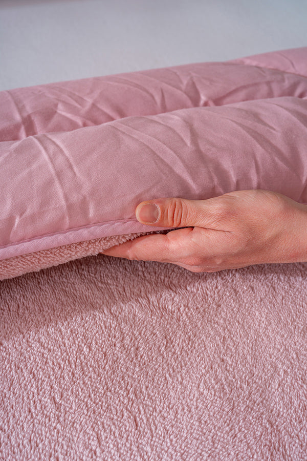 Powder Pink Loura Double-Sided Deluxe Wellsoft Duvet 195x215 cm