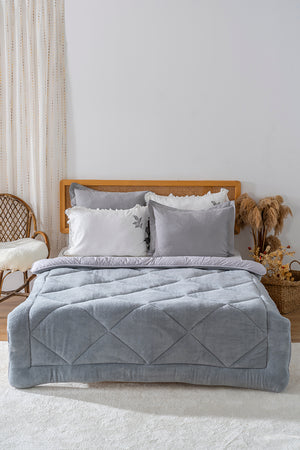 Gray Loura Double-Sided Luxury Wellsoft Duvet for Double Bed 195x215 cm