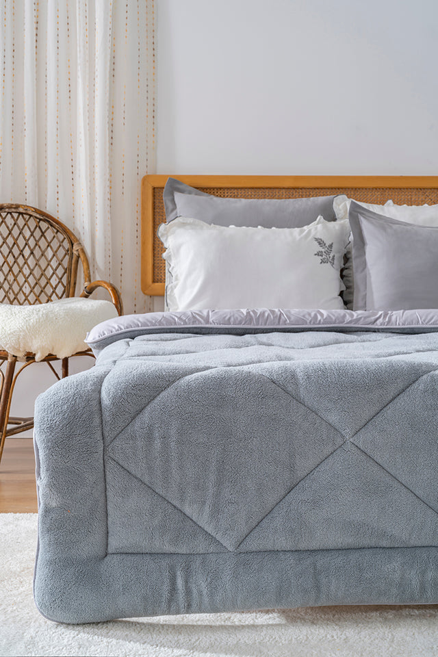 Gray Loura Double-Sided Luxury Wellsoft Duvet for Double Bed 195x215 cm