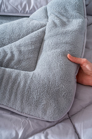 Gray Loura Single-Sided Double-Sided Luxury Wellsoft Quilt 155x215 cm