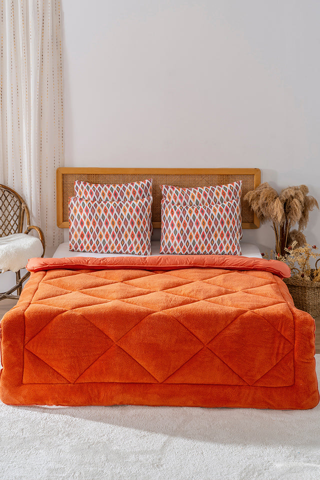 Terracotta Loura Single-Sided Double-Sided Luxury Wellsoft Quilt 155x215 cm