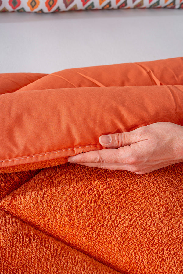 Terracotta Loura Single-Sided Double-Sided Luxury Wellsoft Quilt 155x215 cm