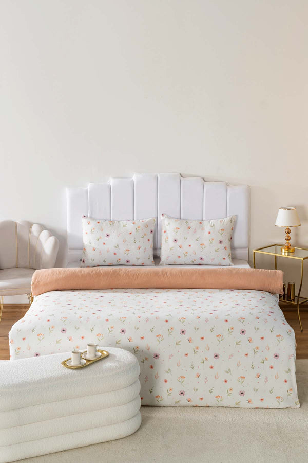 Soft Flower Single Duvet Cover Set – Cotton
