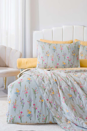 Begonvil Double Size Bedding Set with Quilt – 7 Piece Dowry Set