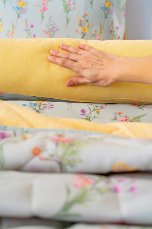 Begonvil Double Size Bedding Set with Quilt – 7 Piece Dowry Set