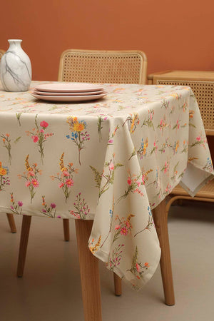 Bougainvillea Tablecloth – Casual & Wipeable Polyester, Picnic/Kitchen Use, 140x200 cm