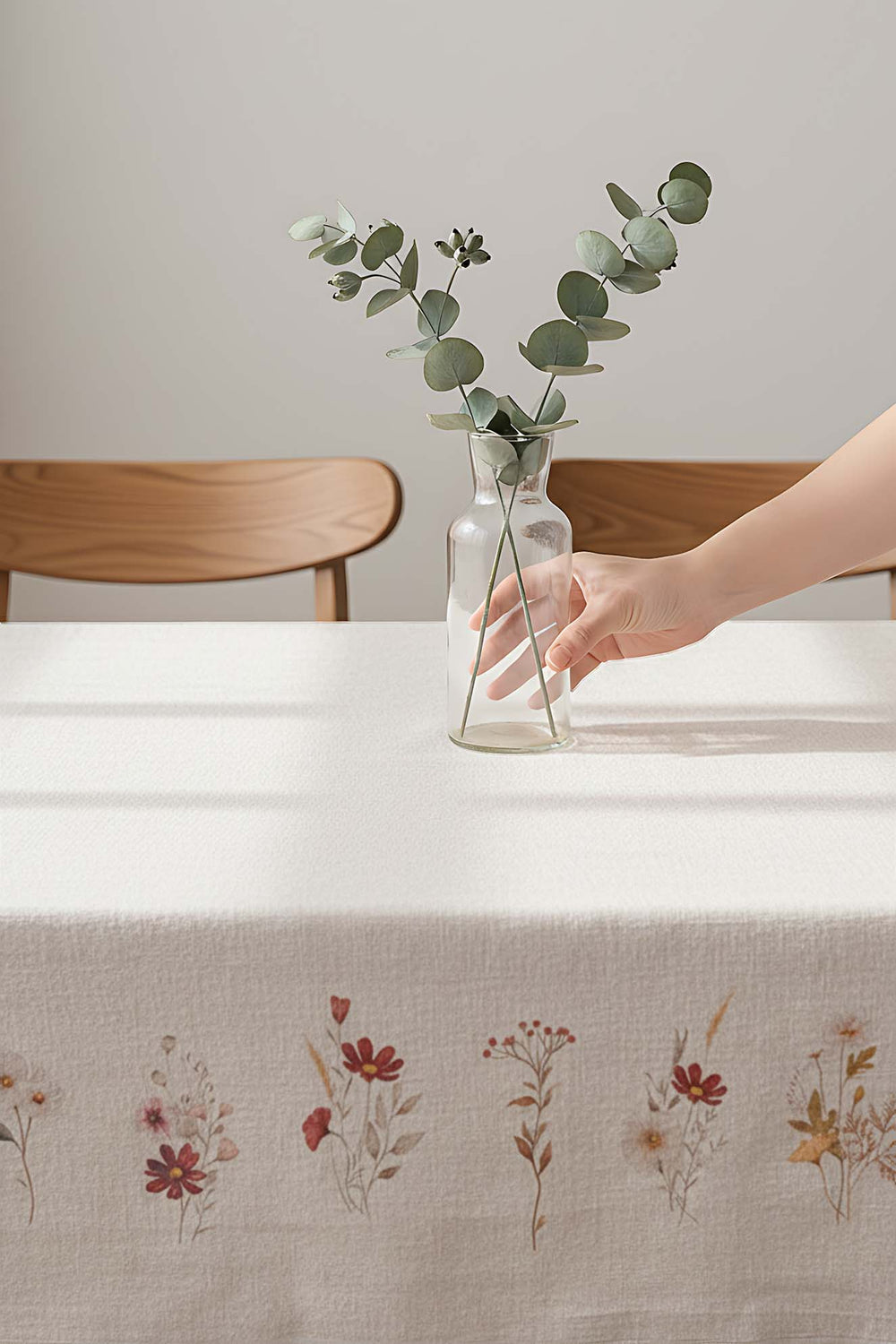 Floral Patterned 100% Cotton Tablecloth 140x200 cm