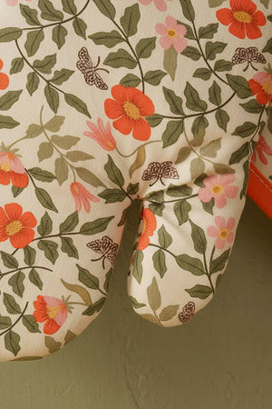 Floral 2-Piece Oven Glove & Pot Holder Set