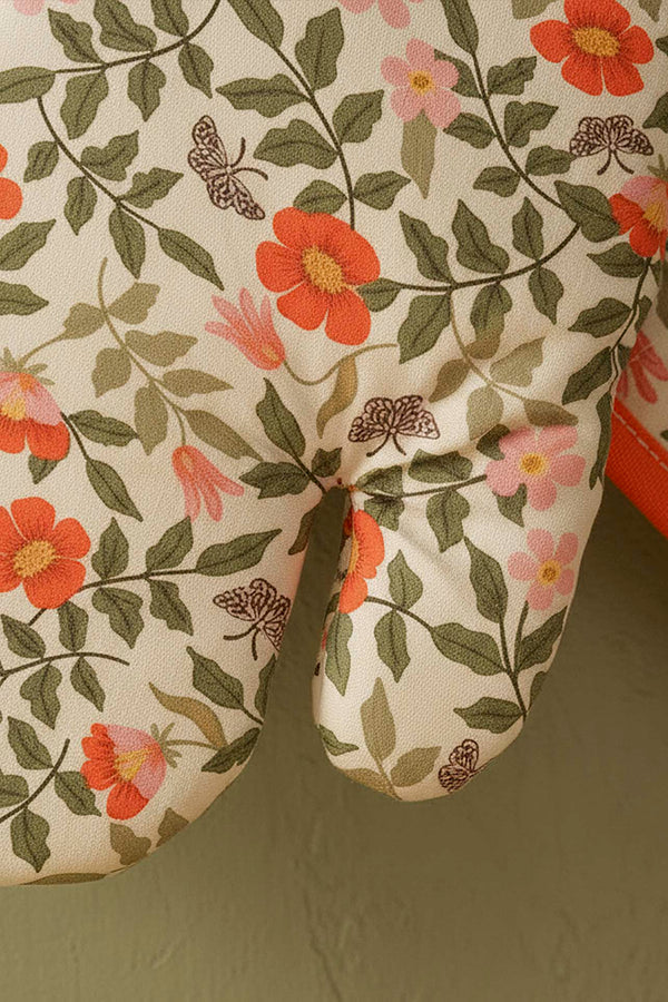 Floral 2-Piece Oven Glove & Pot Holder Set