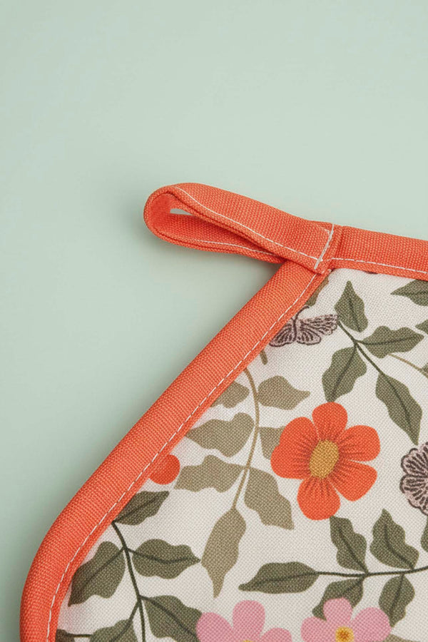 Floral 2-Piece Oven Glove & Pot Holder Set