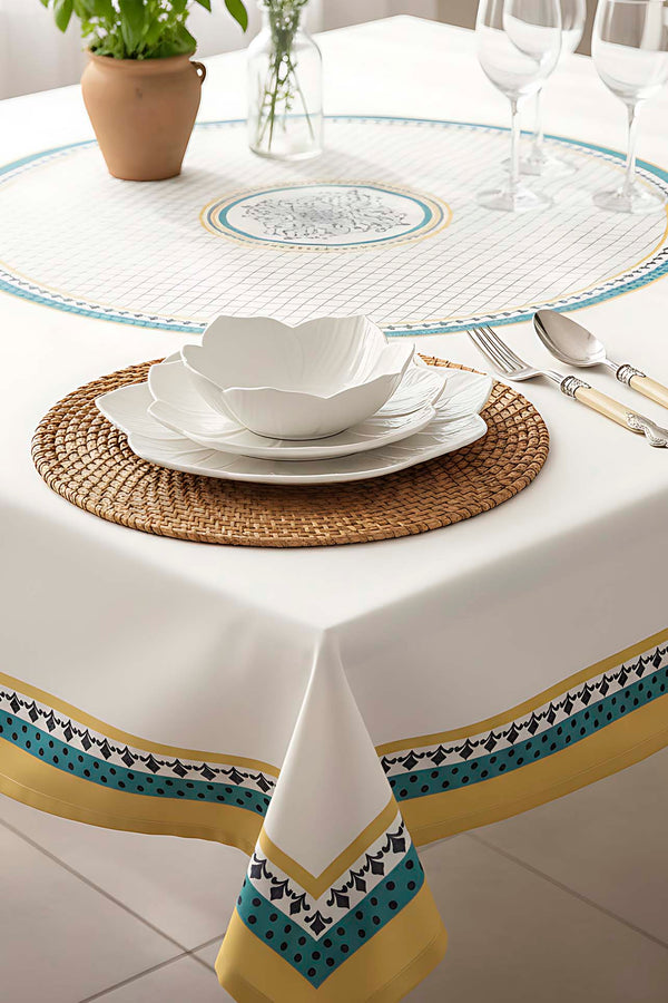 Safran Luxe Kitchen & Dining Tablecloth – 150 x 250 cm
