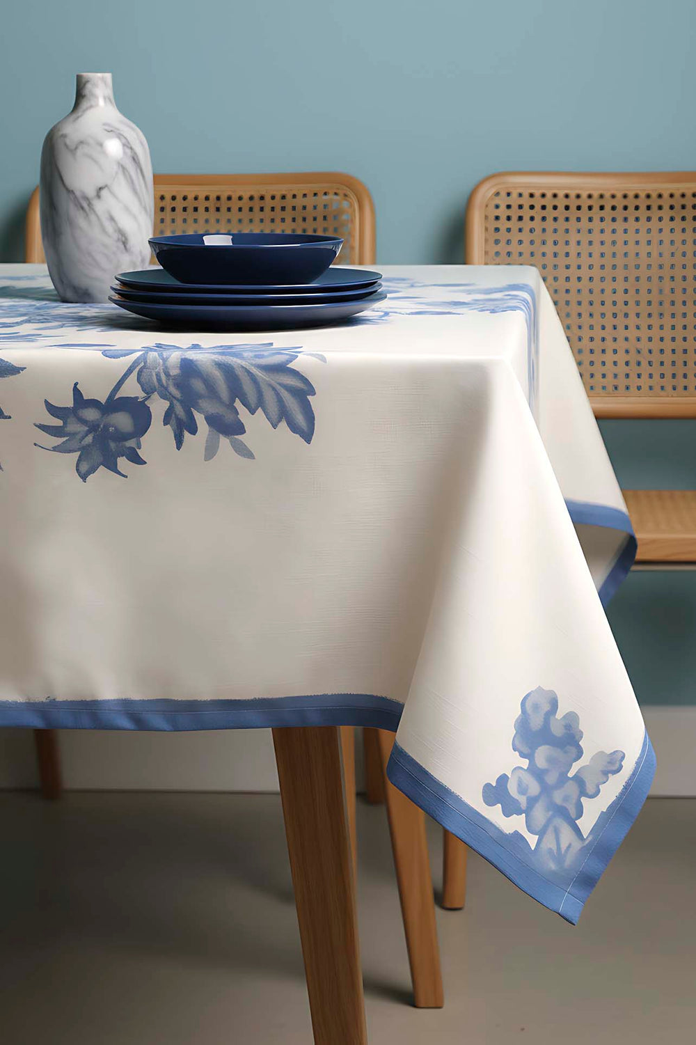 Elysian Blue Kitchen & Dining Tablecloth 150 × 250 cm