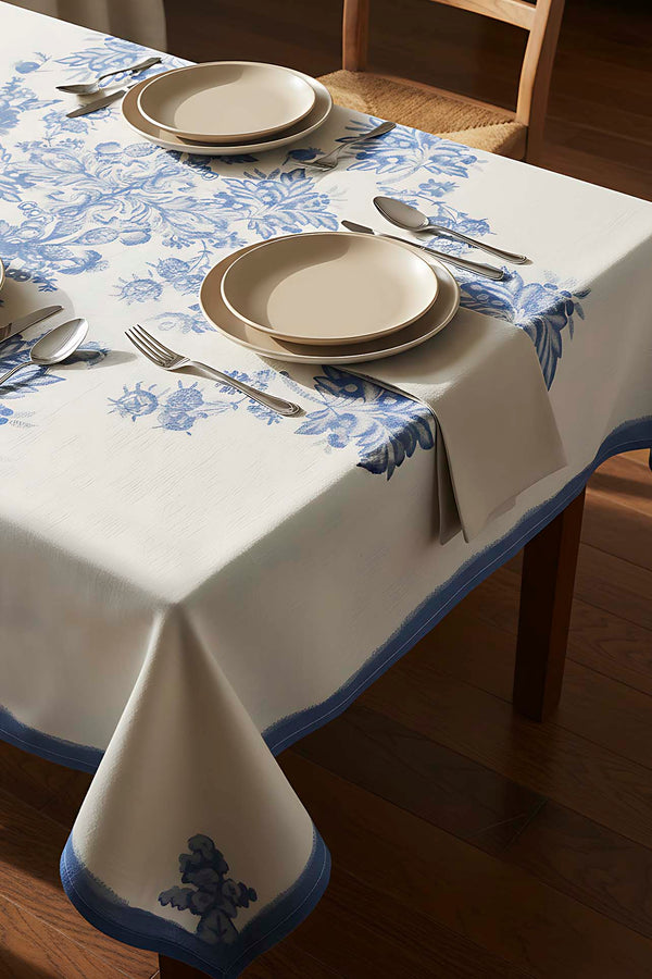 Elysian Blue Kitchen & Dining Tablecloth 150 × 250 cm