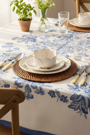 Elysian Blue Kitchen & Dining Tablecloth 150 × 250 cm