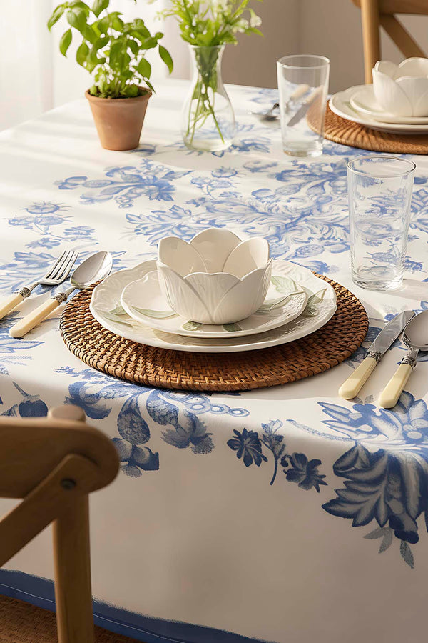 Elysian Blue Kitchen & Dining Tablecloth 150 × 250 cm
