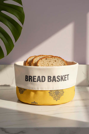 Safran Luxe Linen Bread Basket – 14 x 20 cm