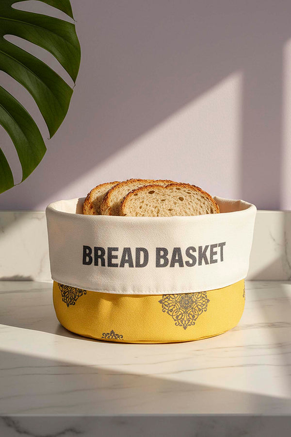Safran Luxe Linen Bread Basket – 14 x 20 cm