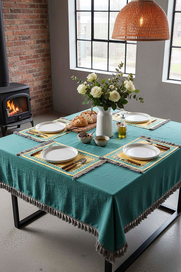 Safran Luxe Tassel 6-Piece Placemat Set