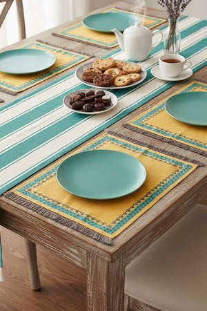 Safran Luxe Tassel 6-Piece Placemat Set