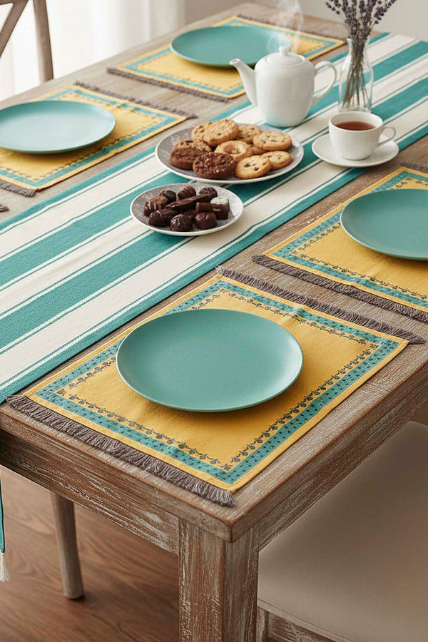 Safran Luxe Tassel 6-Piece Placemat Set