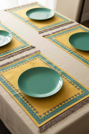 Safran Luxe Tassel 6-Piece Placemat Set