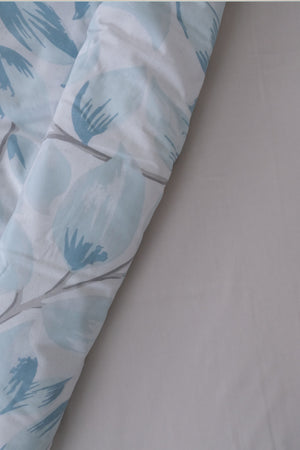 Blue Naturel Ranforce Double Duvet Cover Set 4 Pieces